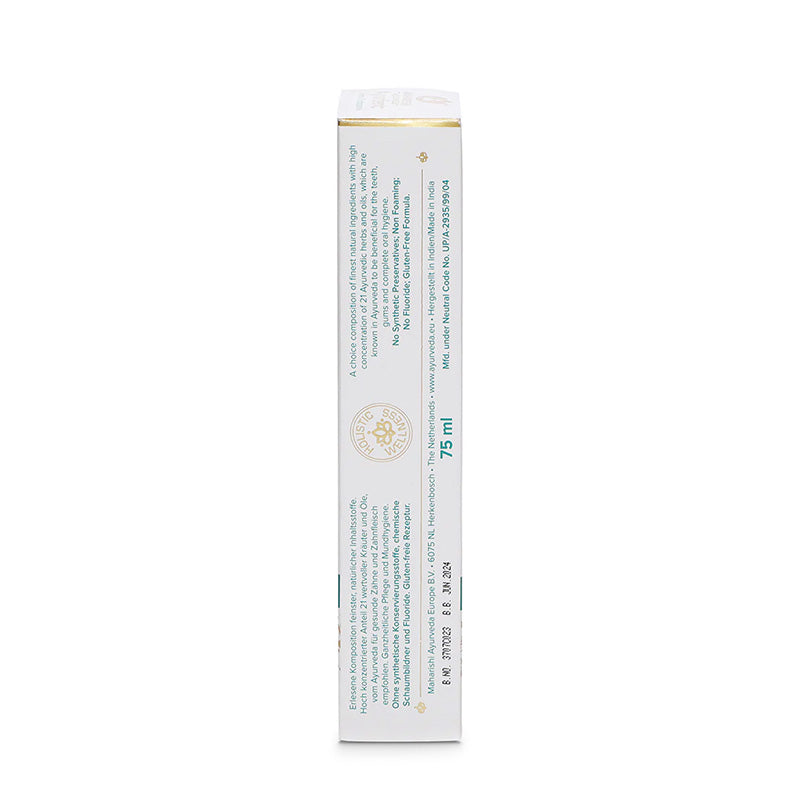 Ayurdent Mild – Seite der Faltschachtel