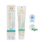 Ayurdent Mild – Tube und Faltschachtel mit Zertifikaten