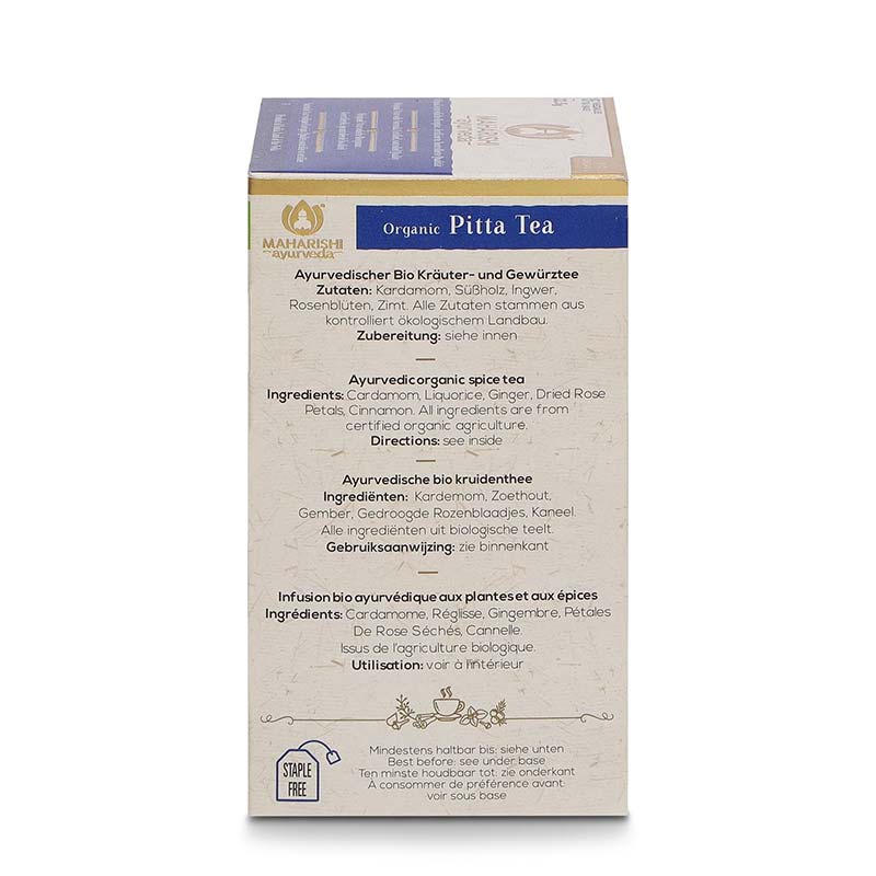 Pitta Tee, Bio – Seite der Packung
